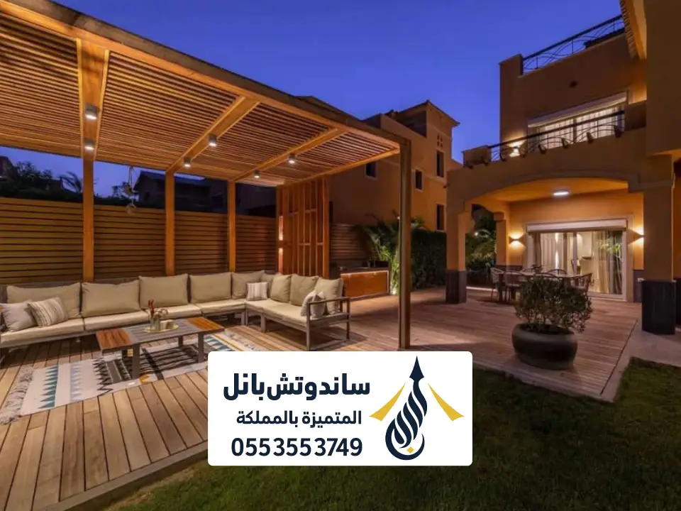 تصاميم لمظلات خشبية للحدائق بالرياض
